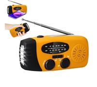 Radio D'urgence Solaire Manivelle AM/FM/WB Avec Torche 3 LED, Charge Solaire et Dynamique, Batterie 600mAh, Idéale Camping