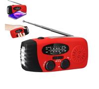 Radio D'urgence Solaire Manivelle Multifonction Avec Lampe LED, Chargeur USB, AM/FM/NOAA, Compacte et Étanche IPX3