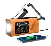Radio dynamo1 Solaire Portable, Radio A Pile avec Manivelle, Lampe dynamo1 Survie, Kit De Survie Complet, avec Lampe De Poche LED, Rechargeable par USB, Radios AM/FM/NOAA