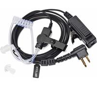 Radio Earpiece Compatible with Motorola CP040 DP1400 XT420 Walkie Talkie,Microphone with Earphone,Transparent Acoustic Tube Earpiece,Black,One Size