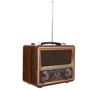 Radio en bois 110 - 220V Radio FM - AM - SW réglable Haut-parleur fil en bois portable video videoprojecteur Prise UE - Vvikizy