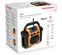 Radio et Enceinte de Chantier, Batterie Rechargeable,Bluetooth, Radio FM, AUX in, 30 Watts Thomson