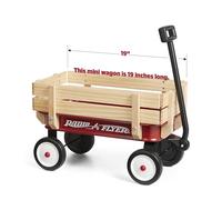 Radio Flyer My 1st Steel & Wood Wagon, Chariot à Jouets Rouge, pour Enfants de 1,5 Ans et Plus