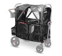 Radio Flyer Voya - Accessoire de poussette - Housse de pluie avec sac - Housse de pluie pour poussette 2 places à côtés hauts