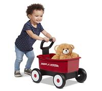 Radio Flyer Walker Wagon avec Ours en Peluche, Chariot de Marche à Pousser et à Tirer, Chariot 2-en-1 Rouge, de 1 à 4 Ans