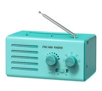 Radio FM AM portable, transistor Goodes avec meilleure réception, alimentée par piles ou alimentation CA, haut-parleur, grand bouton de réglage, prise casque, parfaite pour la maison/extérieur/une
