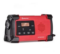 Radio FM - Auna Patagonia DAB+ - Radio d'extérieur DAB-DAB+-FM recharge par manivelle USB SOS alarme étanche - Rouge