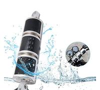 Radio FM Bluetooth pour moto, HugeAuto étanche, 12 V, avec système de son stéréo pour VTT, jet ski, radio, alarme à distance, lecteur MP3, noir argenté