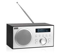 Radio Dab FM Bluetooth Bois Secteur - August MB420 Radio numérique Terrestre Dab Plus + MP3 Lecteur clé USB, Digital et Analogique - HiFi Filaire Réveil Prise écouteur 3.5mm Ecran Design Scandinave Noir