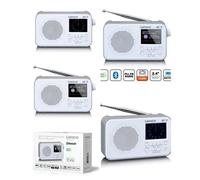 Radio FM DAB+ Bluetooth portable sur batterie compacte écran LCD 2.4'' Blanche