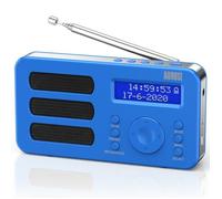 Radio FM DAB DAB+ Portable Numerique Bleu Batterie Rechargeable ? August MB225 ? Petit Poste Radio RNT Digital Portatif, Jack 3.5mm
