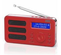 Radio FM DAB Plus Portable Rechargeable Batterie - August MB225 - Rouge