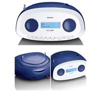 Radio FM DAB+ Portable Lecteur CD/MP3/USB Bleu et Blanc