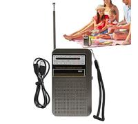 Radio FM FM Portable - Multibande Avec Prise Casque - Camping Stéréo, Voyage, Aventures Extérieures Et Urgences