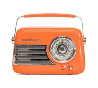 Madison - FREESOUND-VR40OR - Radio Vintage 30W sur Batterie Longue autonomie - Bluetooth, USB & FM - Orange - Vintage, Nostalgie, rétro