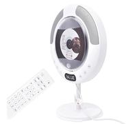 Radio FM, Lecteur CD, Support Mural Et De Bureau, Compatible CD, USB, Entrée/Sortie AUX, Haut-parleurs Intégrés, Télécommande Et Minuterie, pour Chambre Ou Maison,White