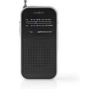 Nedis Radio FM RDFM1110SI – AM/FM portable 1,5 W Aluminium/Noir