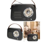 Radio FM - NEDIS - Vintage - Bluetooth 5.3 - Batterie 1500 mAh - AUX 3,5 mm & USB-C