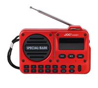 Radio FM Portable 4 en 1, haut-parleur BT, carte TF et lecture USB avec affichage LED, enregistreur Radio numérique, haut-parleur Radio BT 5.4 Rouge