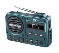 Radio FM Portable 4 en 1, haut-parleur BT, carte TF et lecture USB avec affichage LED, enregistreur Radio numérique, haut-parleur Radio BT 5.4 Bleu