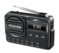 Radio FM Portable 4 en 1, haut-parleur BT, carte TF et lecture USB avec affichage LED, enregistreur Radio numérique, haut-parleur Radio BT 5.4 Black