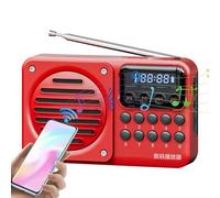 Radio FM Portable,Radio FM Portative - Lecteur Audio Rechargeable avec Haut-Parleur et Cadran de Réglage pour Voyages Randonnée Maison Gym Extérieur Cadeau Hommes Femmes Personnes Âgées