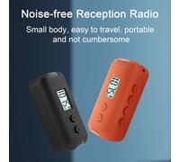 Radio FM portable SUSUchens avec puce DSP, réception claire, son HiFi sans interférences, signal puissant, radio haute performance orange