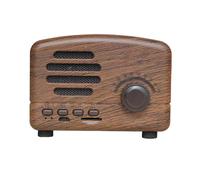 Radio FM rétro en bois vintage, enceinte portable avec basses puissantes et son clair et puissant, connectivité Bluetooth pour diverses activités,