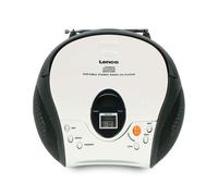 Radio FM Stéréo Portable avec Lecteur CD et Antenne Télescopique Blanc