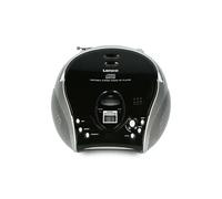 Radio FM Stéréo Portable avec Lecteur CD et Antenne Télescopique Noir / Argent