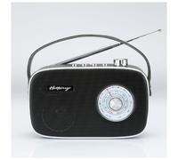 Halterrego Radio rétro AM/FM Bluetooth 5.0 USB/SD Aux Casque 3W RMS USB-C Noir
