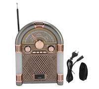 Radio Haut-Parleur Bluetooth, Radio à Modulation Rechargeable multifonctionnelle, Prise en Charge de la Lecture de Petites Cartes mémoire USB, Radio Portable pour la Famille (Gris)