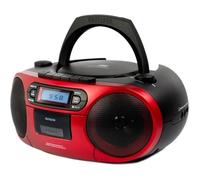 Radio hifi portable Aiwa BBTC-550RD rouge avec CD, cassette, Bluetooth et USB
