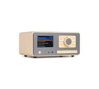 Audizio Dozza Radio Internet WiFi Dab+ FM BT 5.3 40W, Radio Numérique avec Télécommande, Écran Intuitif, Sortie Jack, Design Bambou Élégant Maison