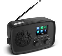Radio Internet avec Dab+ IRE-1 (Dab+,Wi-FI,FM,Bluetooth,étanche,antenne télescopique,Spotify Connect,réveil,minuterie,dimmer) Noir