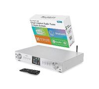 Radio Internet Dab FM WiFi Bluetooth |Tuner Dab pour Chaine HiFi avec Spotify Connect | Tuner HiFi avec Plus de 90 présélections, écran LED Couleur | USB, AUX, RCA | Majority Fitzwilliam 2024 (Argent)