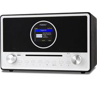 Radio internet DAB+ Maxxo CD03 avec CD, WiFi, Bluetooth, USB, alarme, télécommande, haut-parleur bois, stéréo, menu en français