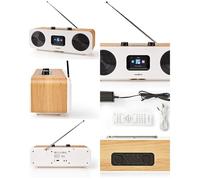 Radio Internet de table - NEDIS - Multifonction - DAB+/FM/Internet - Bluetooth - Écran 2.4"" couleur