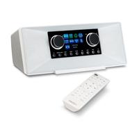 MEDION P85333 Radio Internet avec Dab+ (WiFi, FM, Spotify Connect, Amazon Music, USB, Prise Casque, AUX, Stereo Line-Out Cinch, Sleep Timer) Blanc