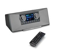 MEDION Radio Internet avec Dab+ P85333 (WLAN, FM, Spotify Connect, Amazon Music, DLNA, USB, Prise Casque, AUX, Sortie Ligne stéréo RCA, minuteur de Veille) Gris