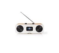 Nedis RDIN2500WT Radio portable Internet Numérique Marron, Blanc