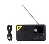 Radio Internet Wi-Fi avec intégration maison connectée, streaming Bluetooth, alarme 7 jours et batterie rechargeable intégrée pour une