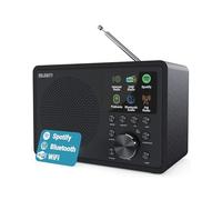 Radio Internet WiFi Bluetooth 5.2 | Radio Dab+ & FM - Majority Touro | Radio Plus avec 40 Préréglages | Spotify Connect & Podcasts | Frontier Oktiv App Control | Haut-parleurs DSP, Double réveil