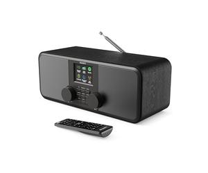 Radio Internet WiFi | Dab+ & FM avec 90+ Préréglages | Radio Bluetooth | Haut-parleurs Stéréo 2.0 | Spotify Connect & Podcasts | Télécommande Incluse ou Contrôle Via App OKTIV | Majority Rostock