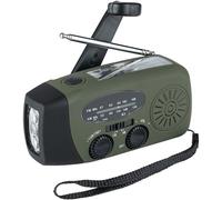 Radio & lampe torche solaire à manivelle dynamo d'urgence fosco