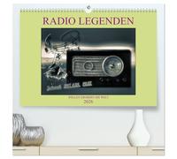 RADIO LEGENDEN (hochwertiger Premium Wandkalender 2026 DIN A2 quer), Kunstdruck in Hochglanz: Radios, Funkempfänger, Musik, erzählen Geschichten von gestern und heute. Allen einen guten Empfang.