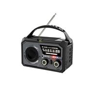 Radio Météo D'Urgence 16 000 MAh, Alimentée par Énergie Solaire et à Manivelle, AM/FM/WB, SOS, 5.3, Chargement Type-C, Grise