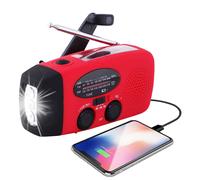 Radio Météo D'urgence À Led, Étanche, Manivelle, Alerte Météo, Fm/Am/Sw Sos, Alarme