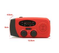 Radio météo d'urgence avec manivelle solaire,batterie externe,radio FM,AM,WB,NOAA,alarme SOS,lampe de poche LED,charge USB,4000mAh - Type 071-R