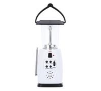 Radio météo d'urgence multifonctionnelle portable AM/FM à manivelle solaire avec lanterne à 8 LED et lampe torche pour les situations d'urgence